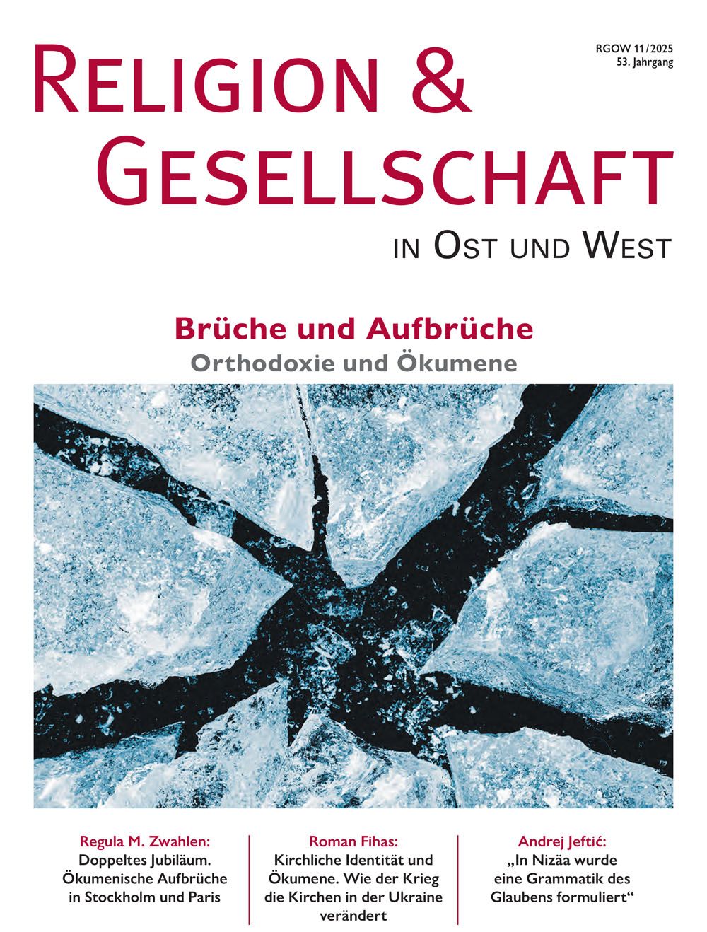 Coverbild: RGOW 11/2025: Brüche und Aufbrüche. Orthodoxie und Ökumene