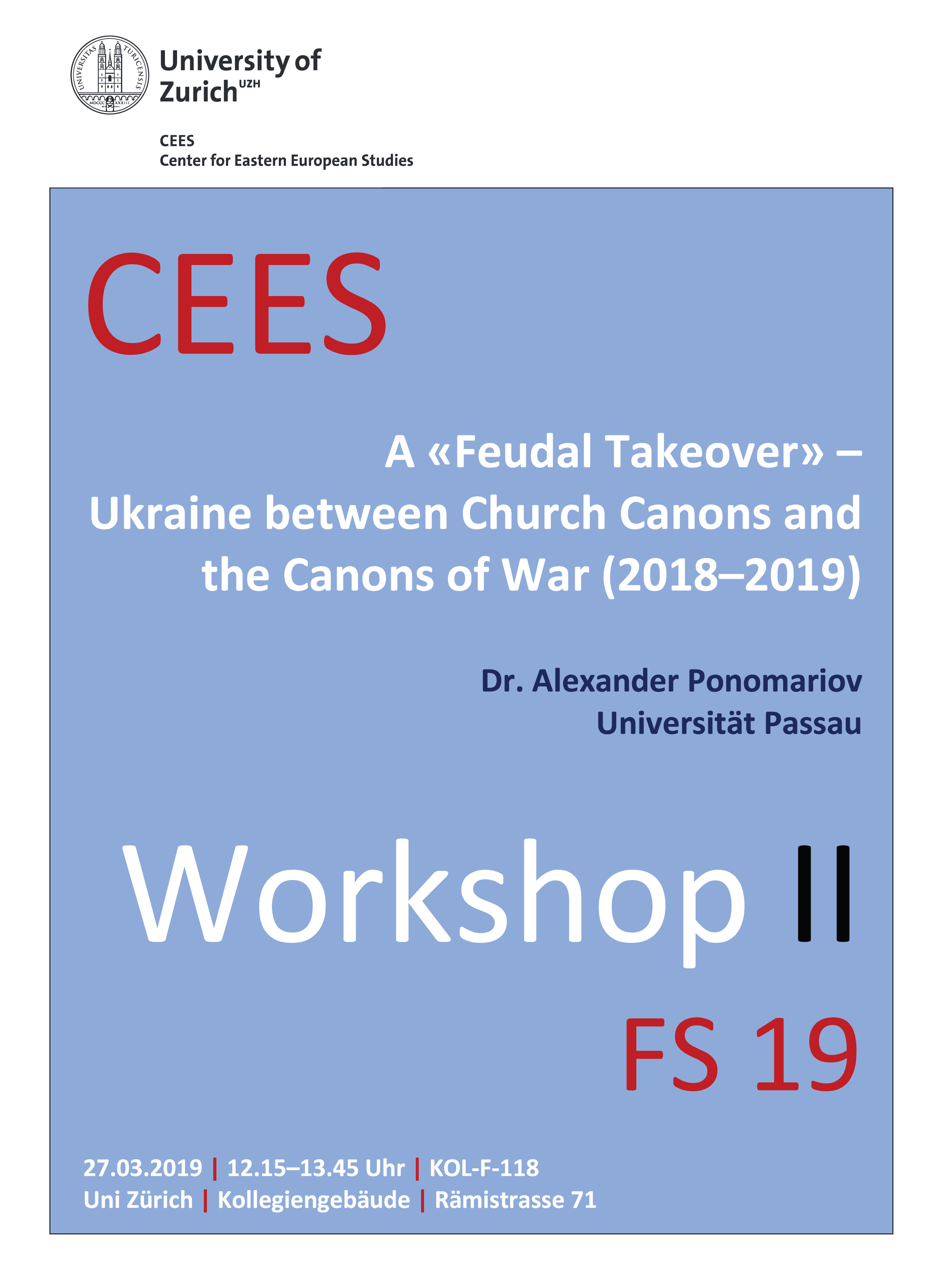 Workshop CEES Ponomariov