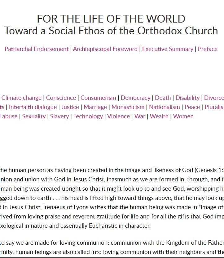 sozialethos der orthodoxen kirche