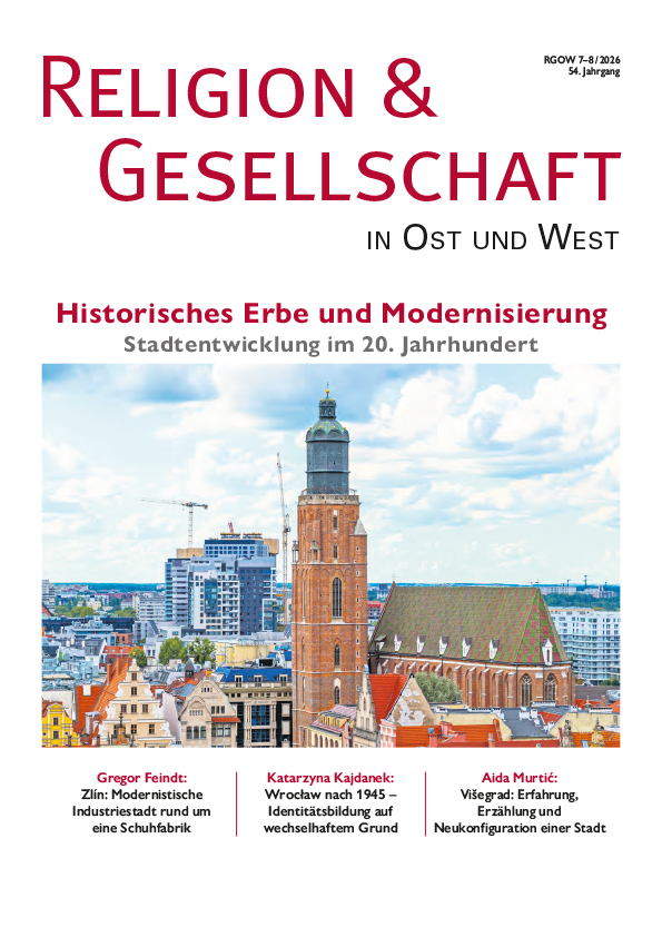Coverbild: RGOW 7-8/2026: Historisches Erbe und Modernisierung. Stadtentwicklung im 20. Jahrhundert