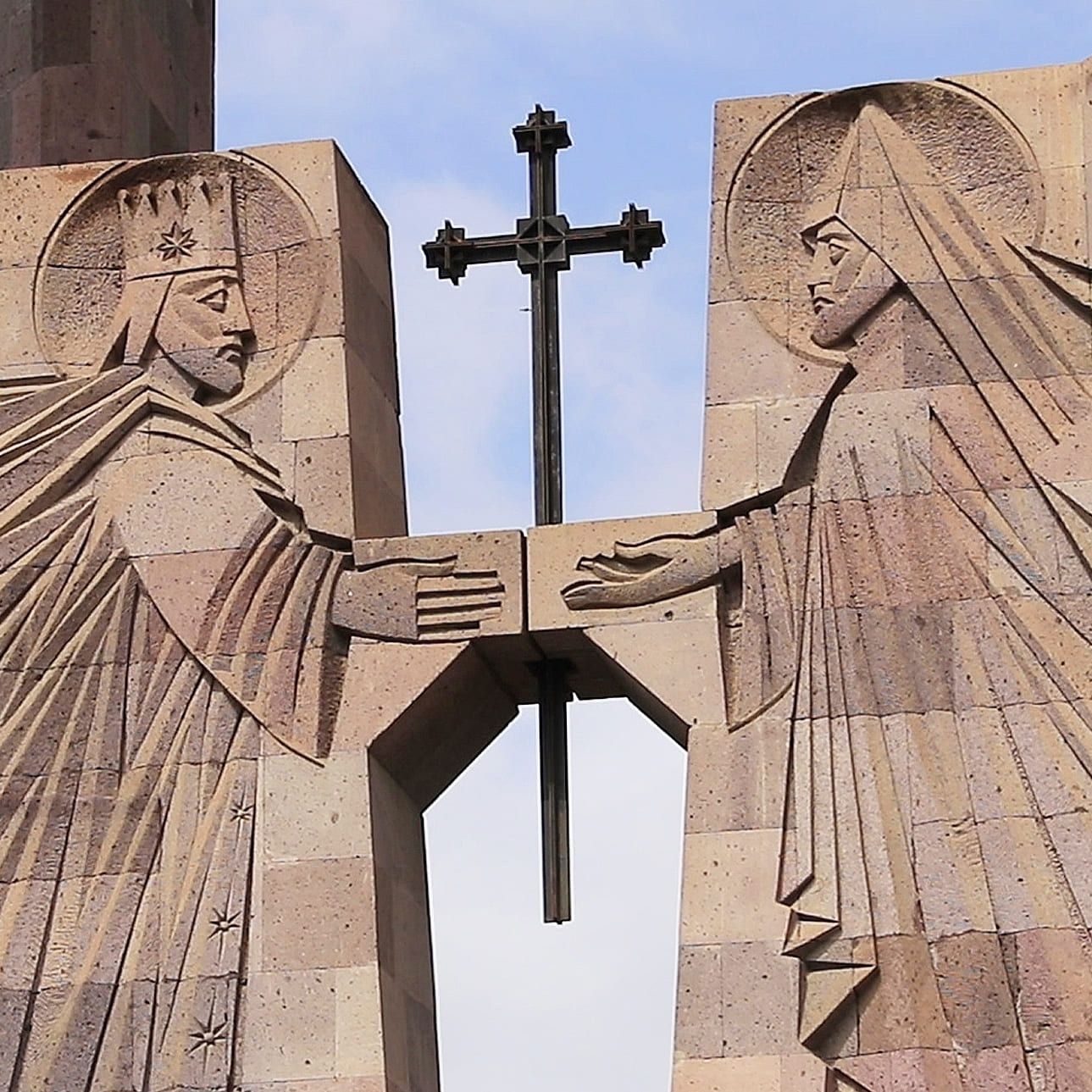 Relief an der Kathedrale von Etschmiadsin